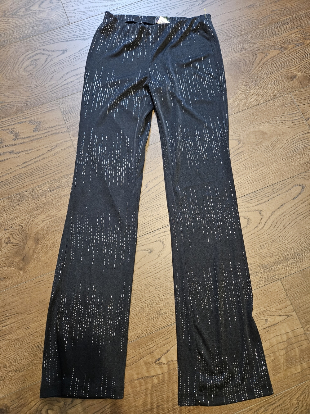 eye candy Black Wide-Leg Sparkle  Pants